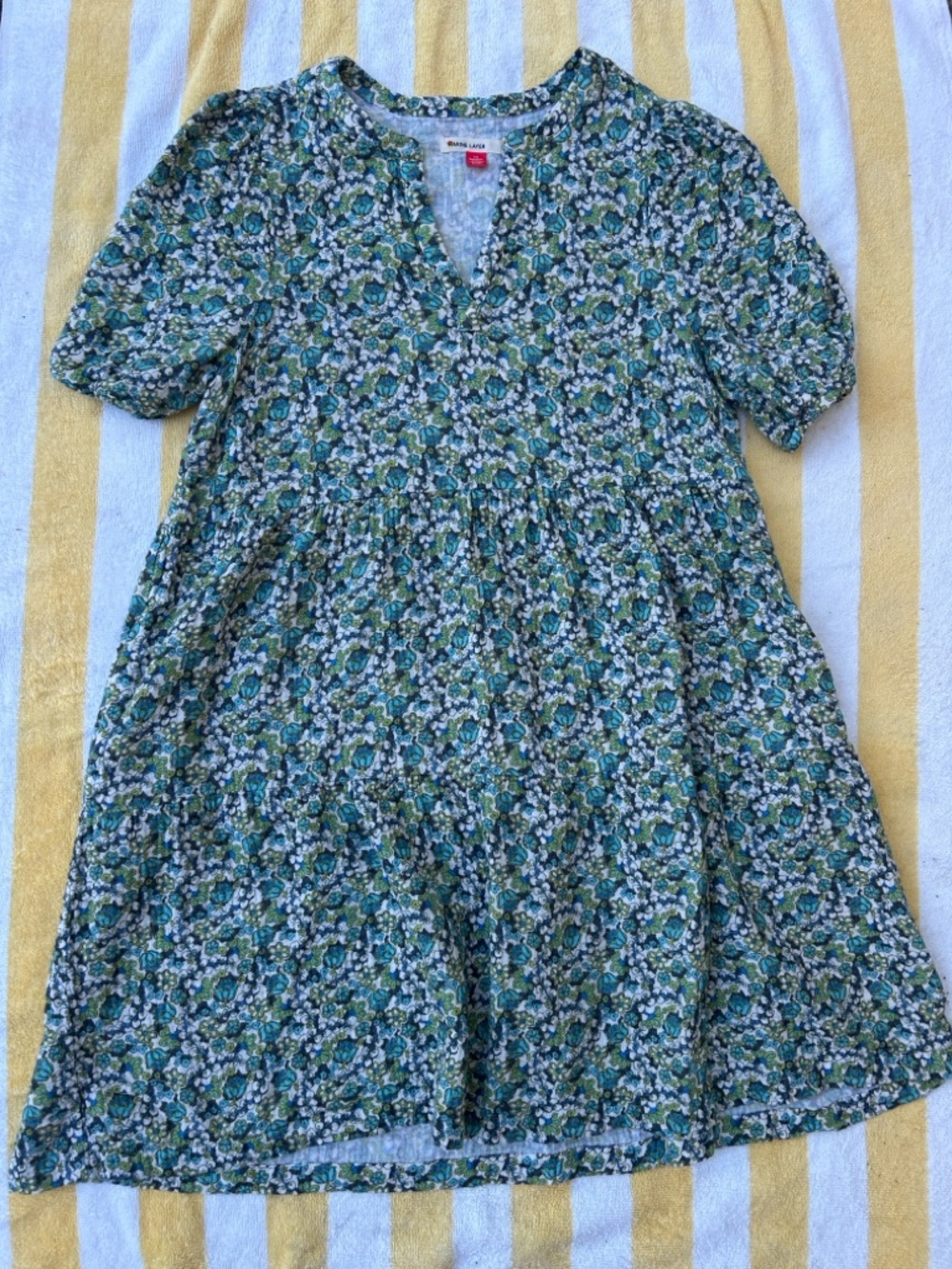 Marine Layer Jamie floral gauze baby doll floral dress with pockets